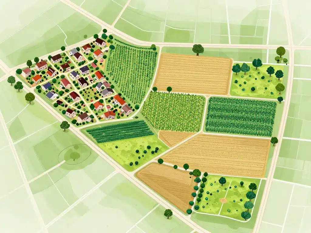 vue aérienne 1 hectare en m2 lots agricoles constructibles