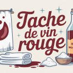 astuce de grand mere tache de vin rouge illustration textile