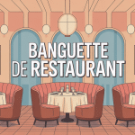illustration banquette resto salle restaurant élégante