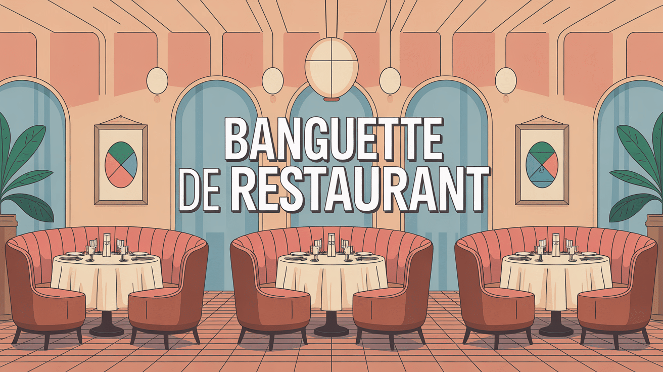 illustration banquette resto salle restaurant élégante