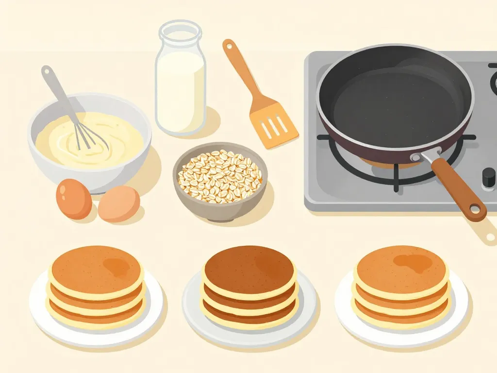 ingrédients et étapes pancake au son d avoine