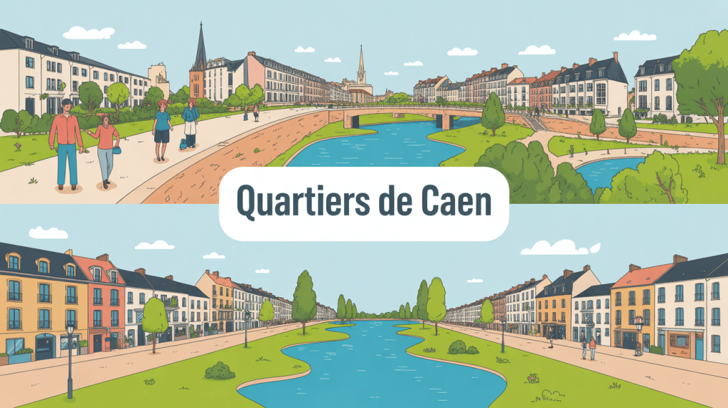 Illustration des quartiers de Caen, diversité et ambiances