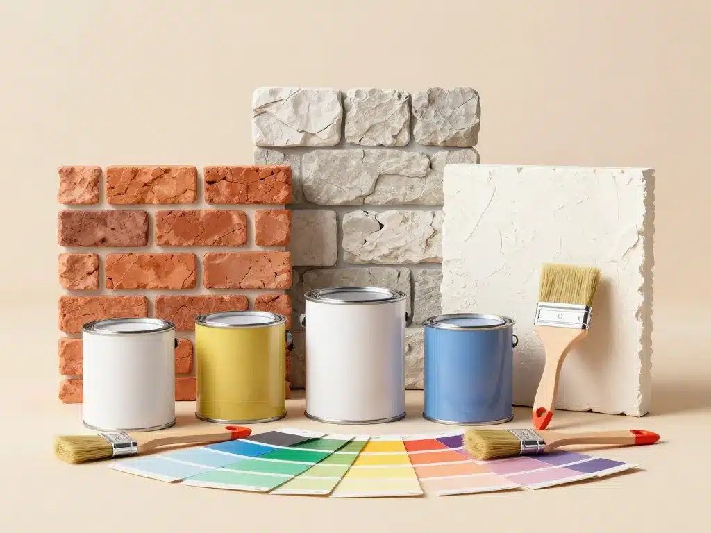 peintures et couleurs pour cheminée peinte, supports variés