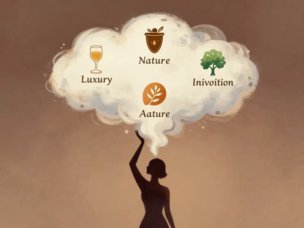 illustration concept arome marque parfum