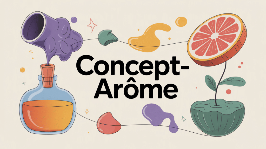 illustration concept arome univers olfactif