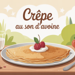 Crêpe au son d'avoine dans un contexte équilibré et naturel