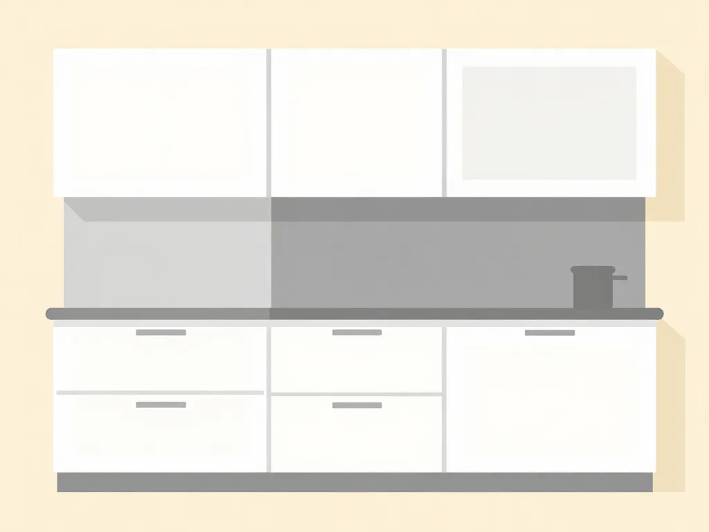 Cuisine blanche plan de travail gris, variations et équilibre visuel