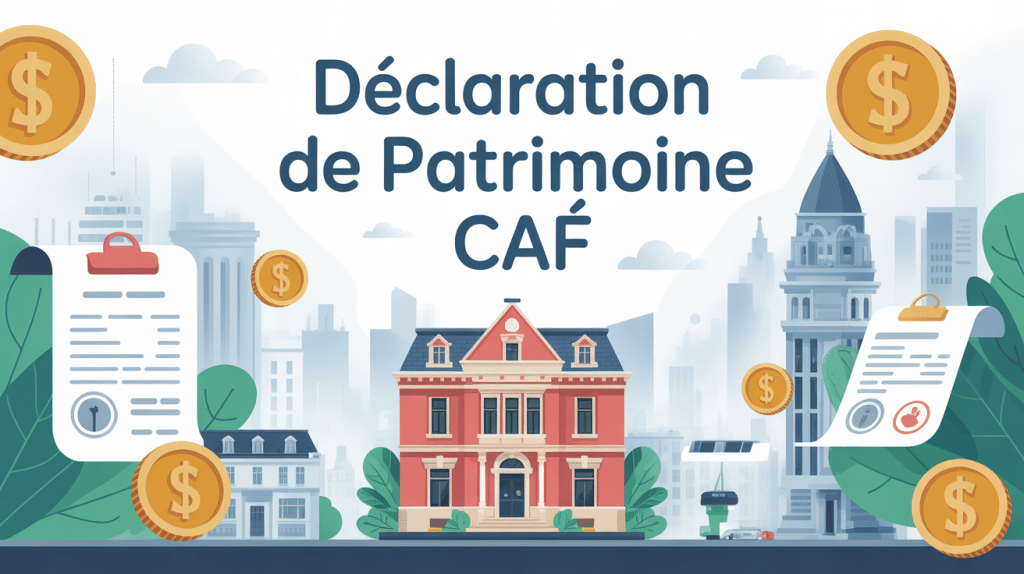 illustration déclaration de patrimoine pour les aides au logement caf moderne