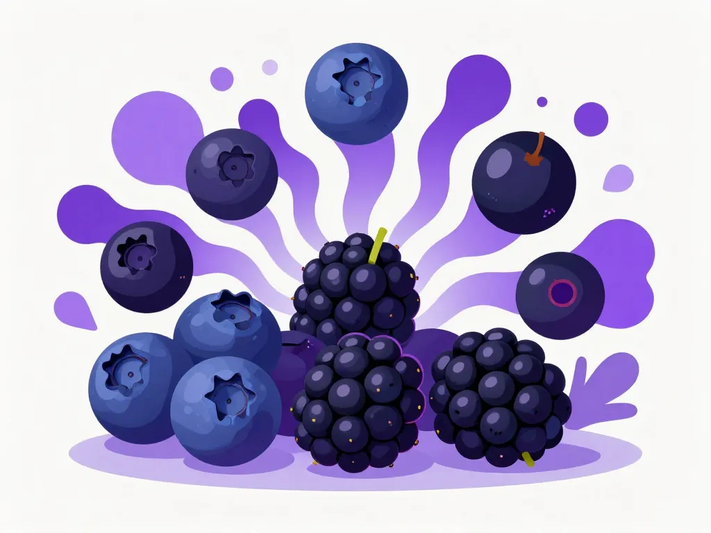 diagramme pigments et antioxydants fruit noir