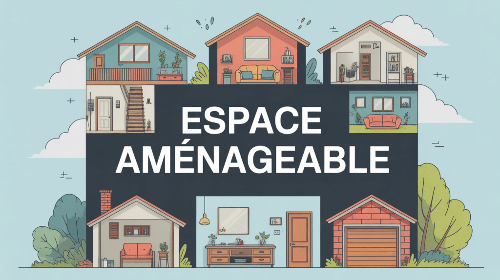 Illustration secteur immobilier espace aménageable