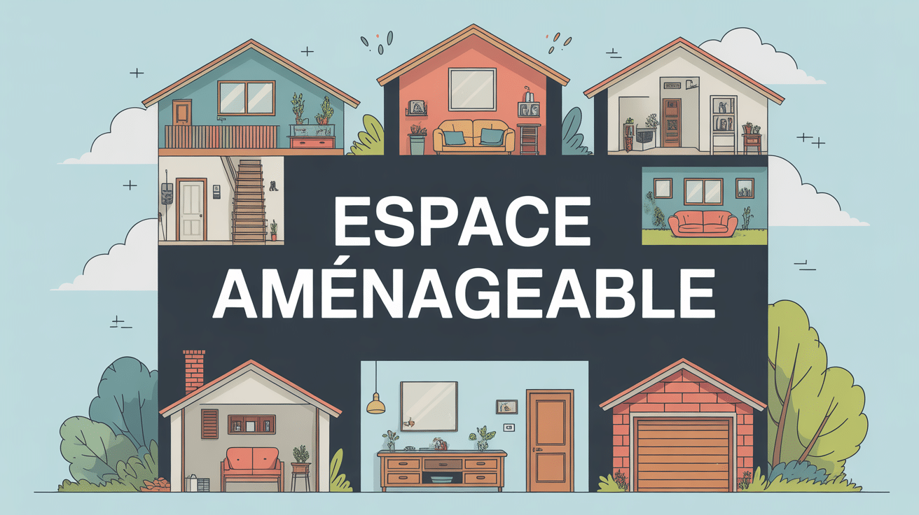 Illustration secteur immobilier espace aménageable