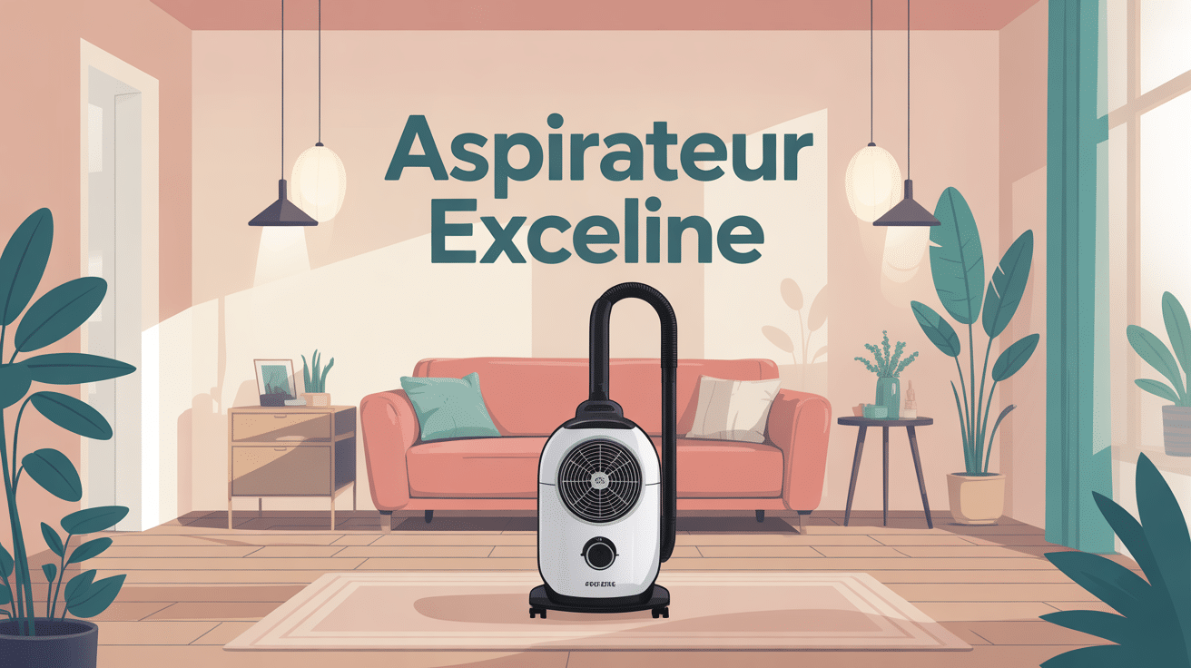 exceline aspirateur mis en avant dans un intérieur lumineux