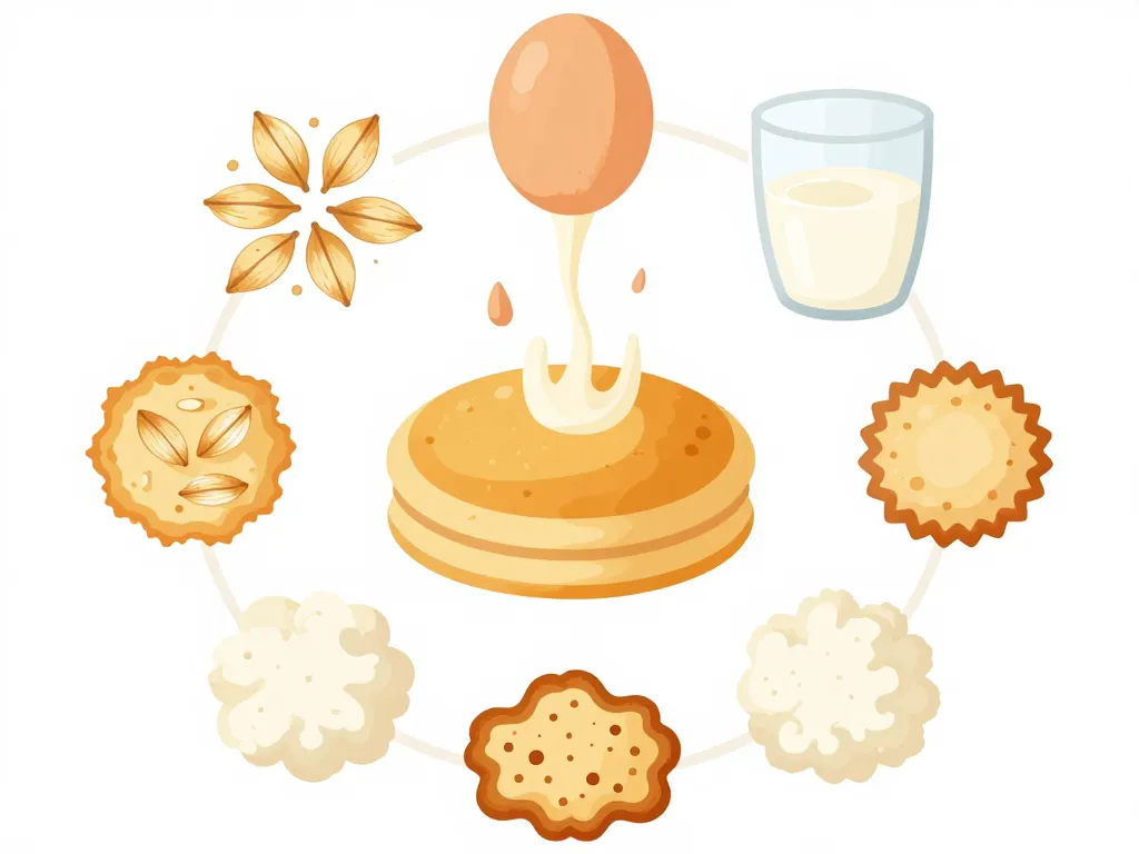 diagramme galette flocon d'avoine ingrédients et textures