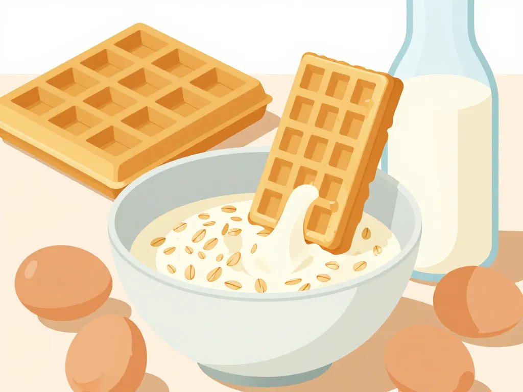 préparation pâte gaufres flocon d'avoine ingrédients