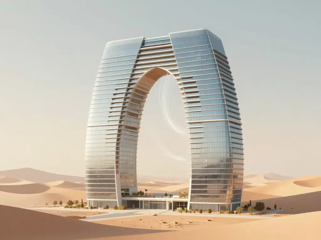 Diagramme architecture Kingdom Tower structure arche