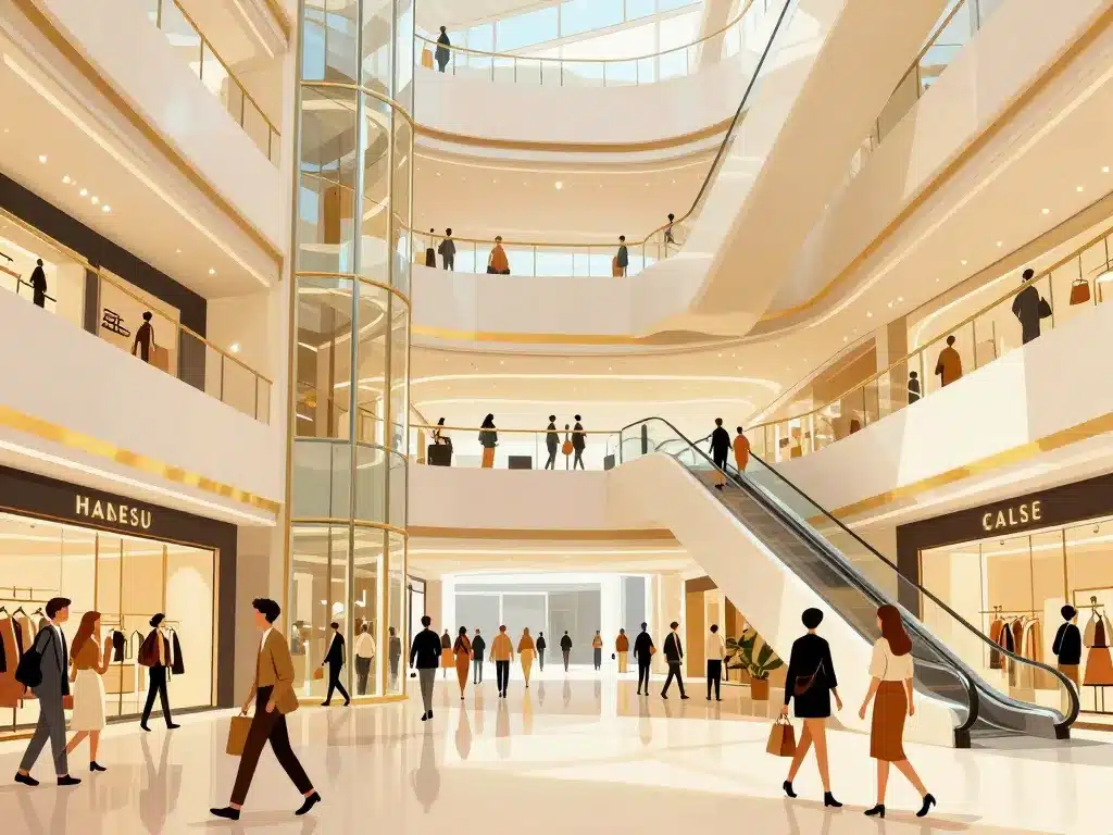 Kingdom Tower mall boutiques luxe visiteurs