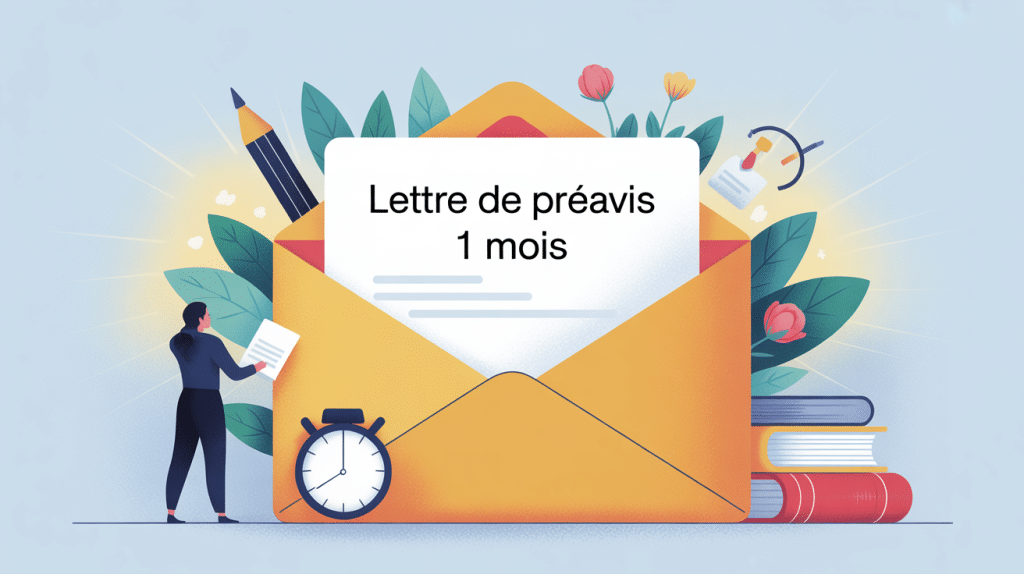 Image enveloppe lettre préavis 1 mois démarches légales