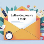 Image enveloppe lettre préavis 1 mois démarches légales