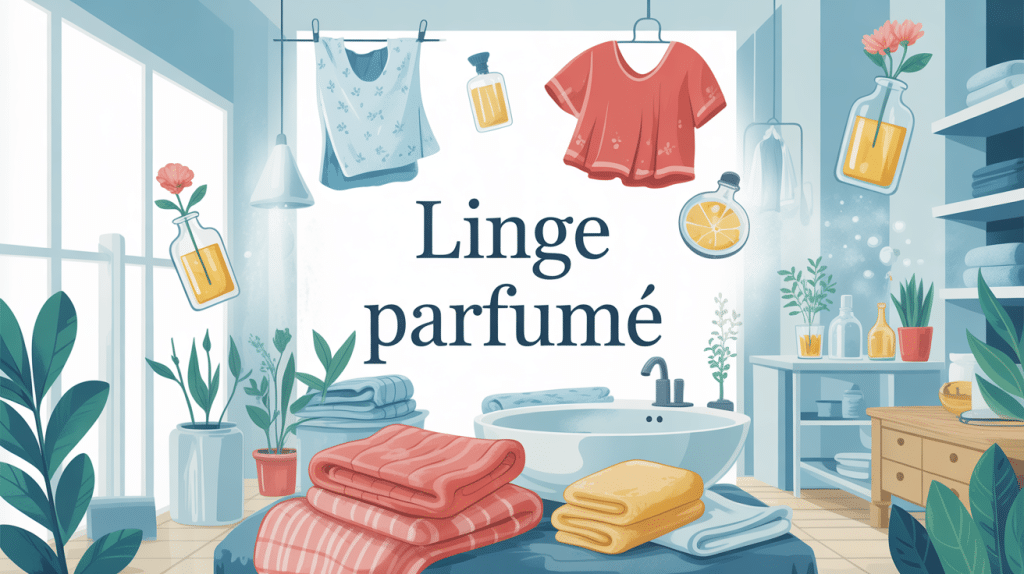 linge parfumé frais et plantes dans intérieur moderne