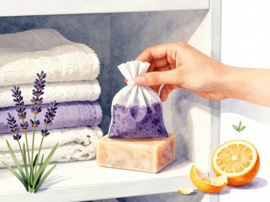 linge parfumé naturel sachet lavande et savon armoire