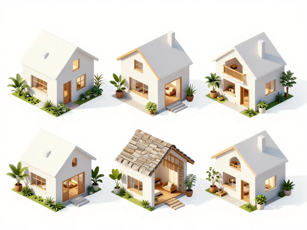 esthétique maisons blanche façade et déco intérieure