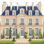 illustration manoir parisien majestueuse demeure paris