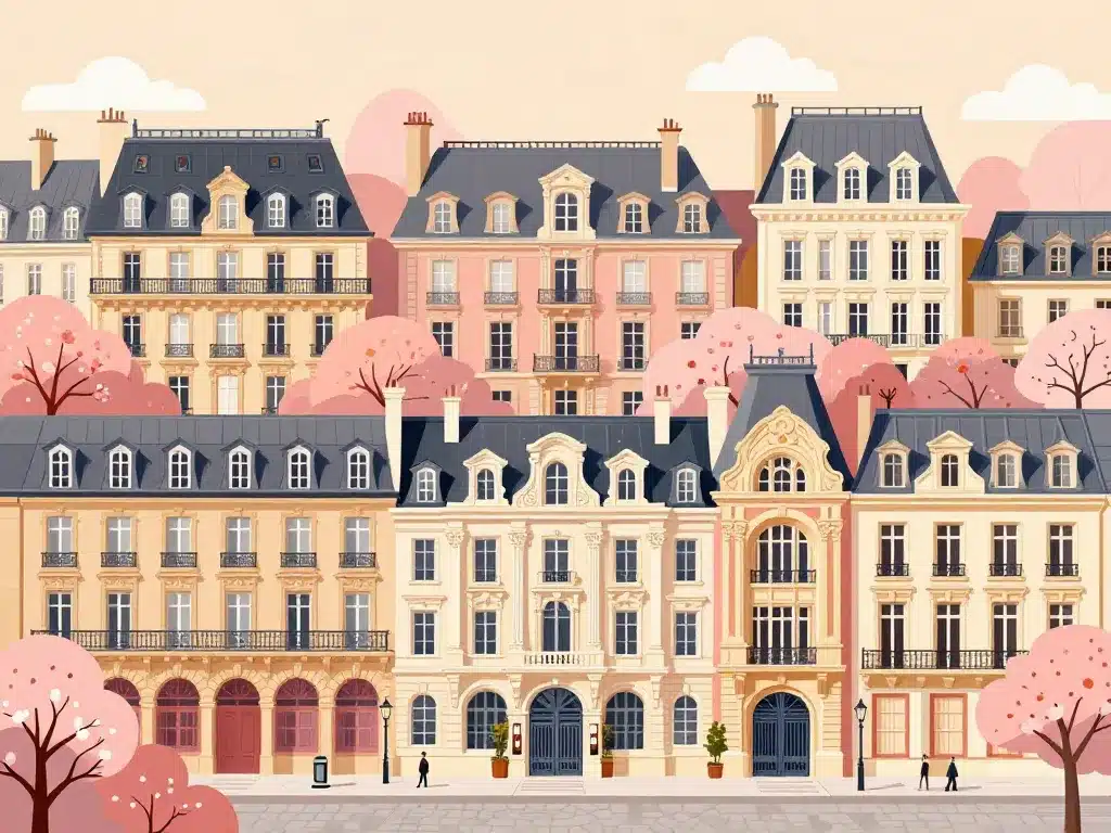 manoir parisien quartier façade architecturale paris