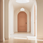 moderne peinture couloir et portes dans un intérieur lumineux