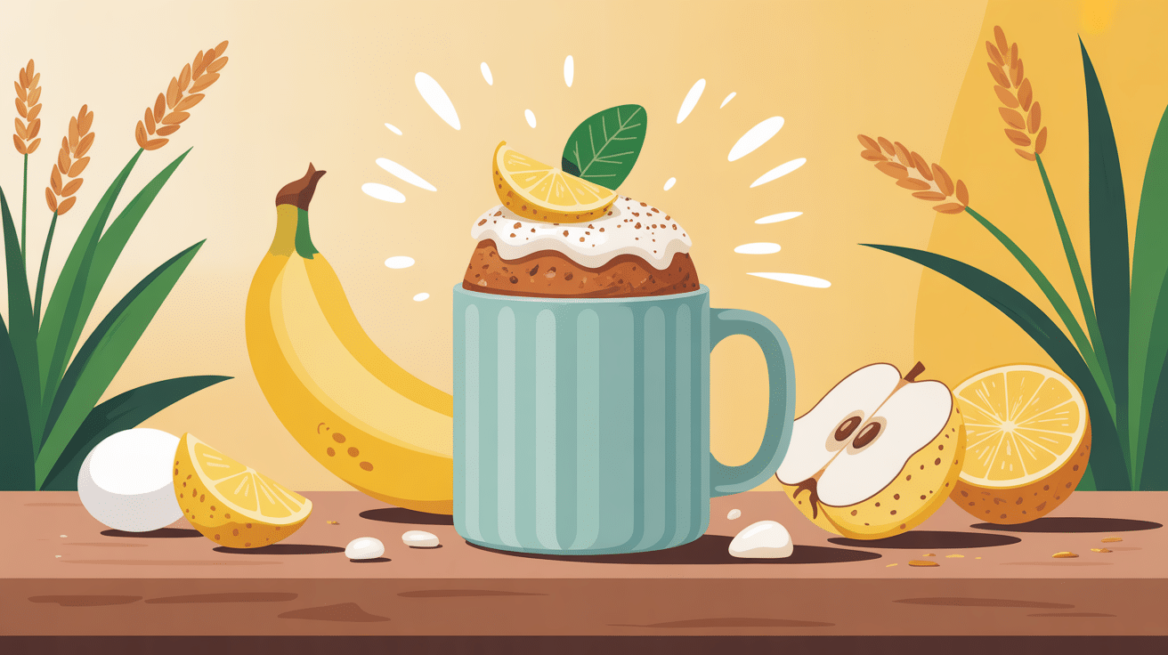 mug cake banane healthy avec ingrédients sains