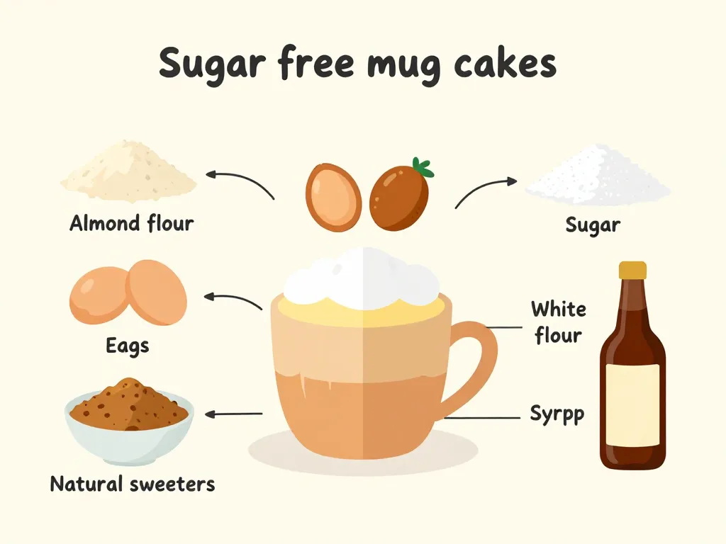 diagramme ingrédients mug cake sans sucre