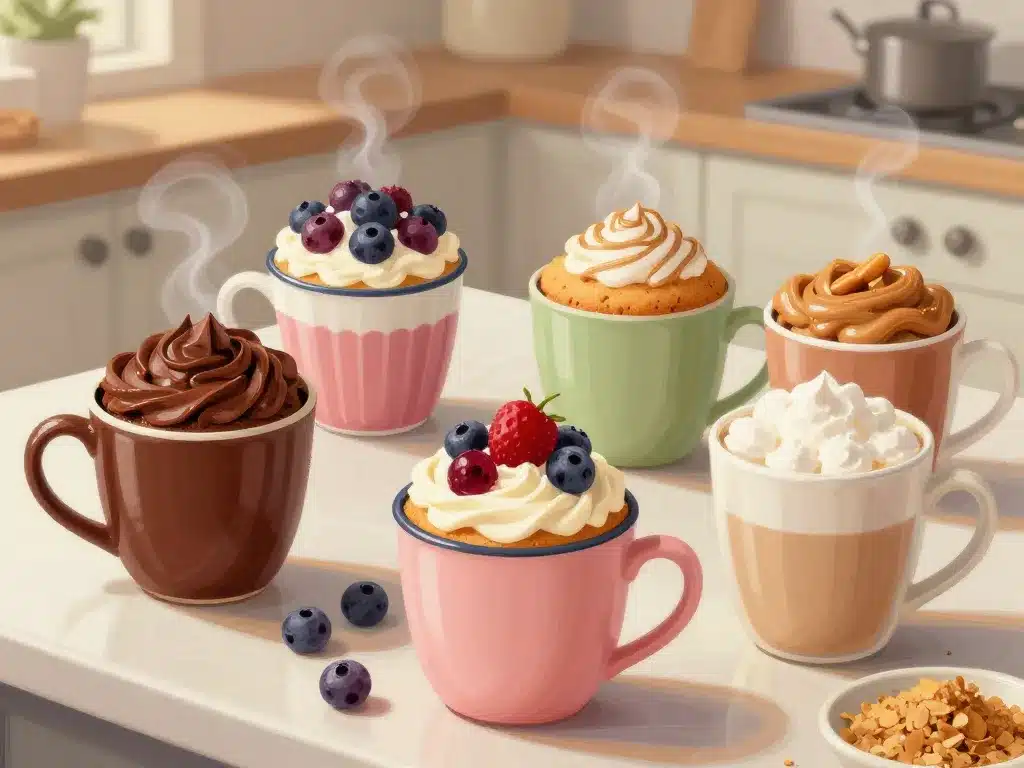 mug cake sans sucre différentes versions