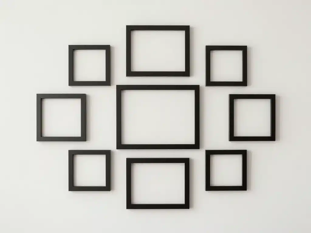 composition mur de photos équilibré