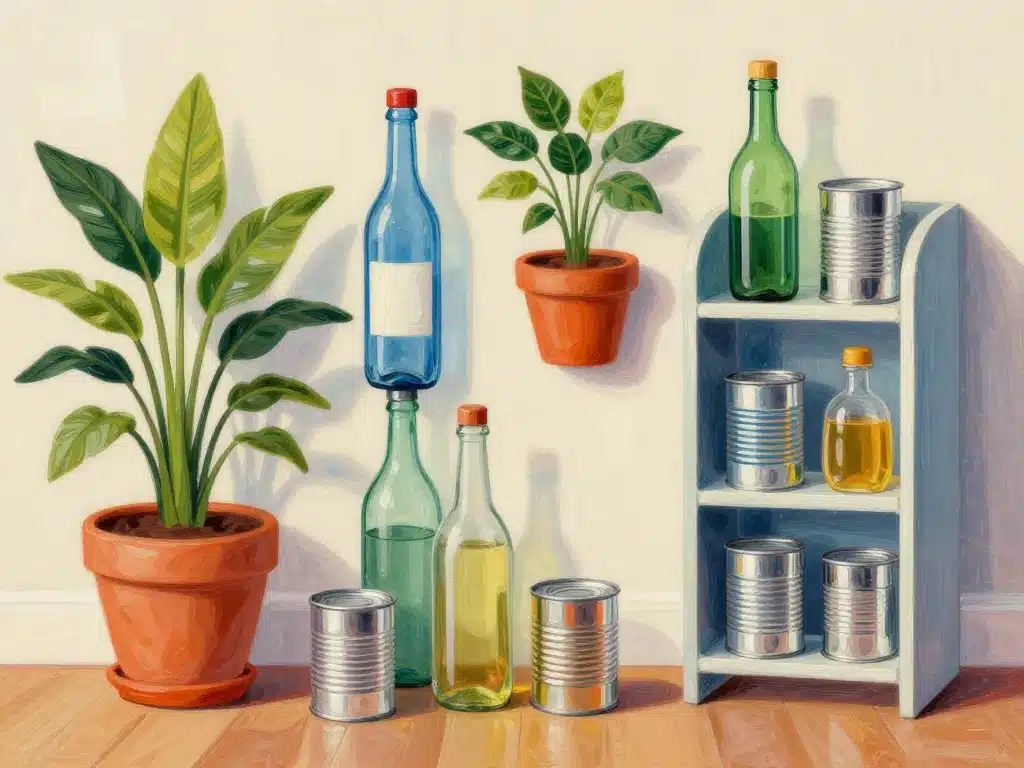 objet détourné de leur fonction organisation recyclage rangement