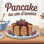 pancake au son d avoine petit dejeuner sain avec fruits