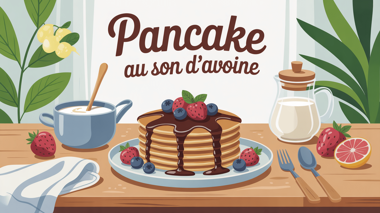pancake au son d avoine petit dejeuner sain avec fruits