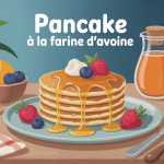 pancake farine d avoine moelleux avec fruits et miel