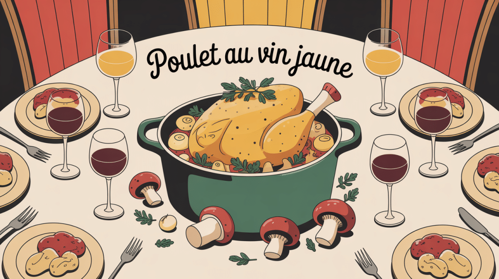 peut on faire un poulet au vin jaune la veille présenté sur table de fête