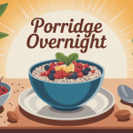 bol de porridge overnight recette avec fruits rouges et noix matin