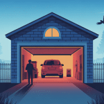 illustration porte ouvert garage risques sécurité