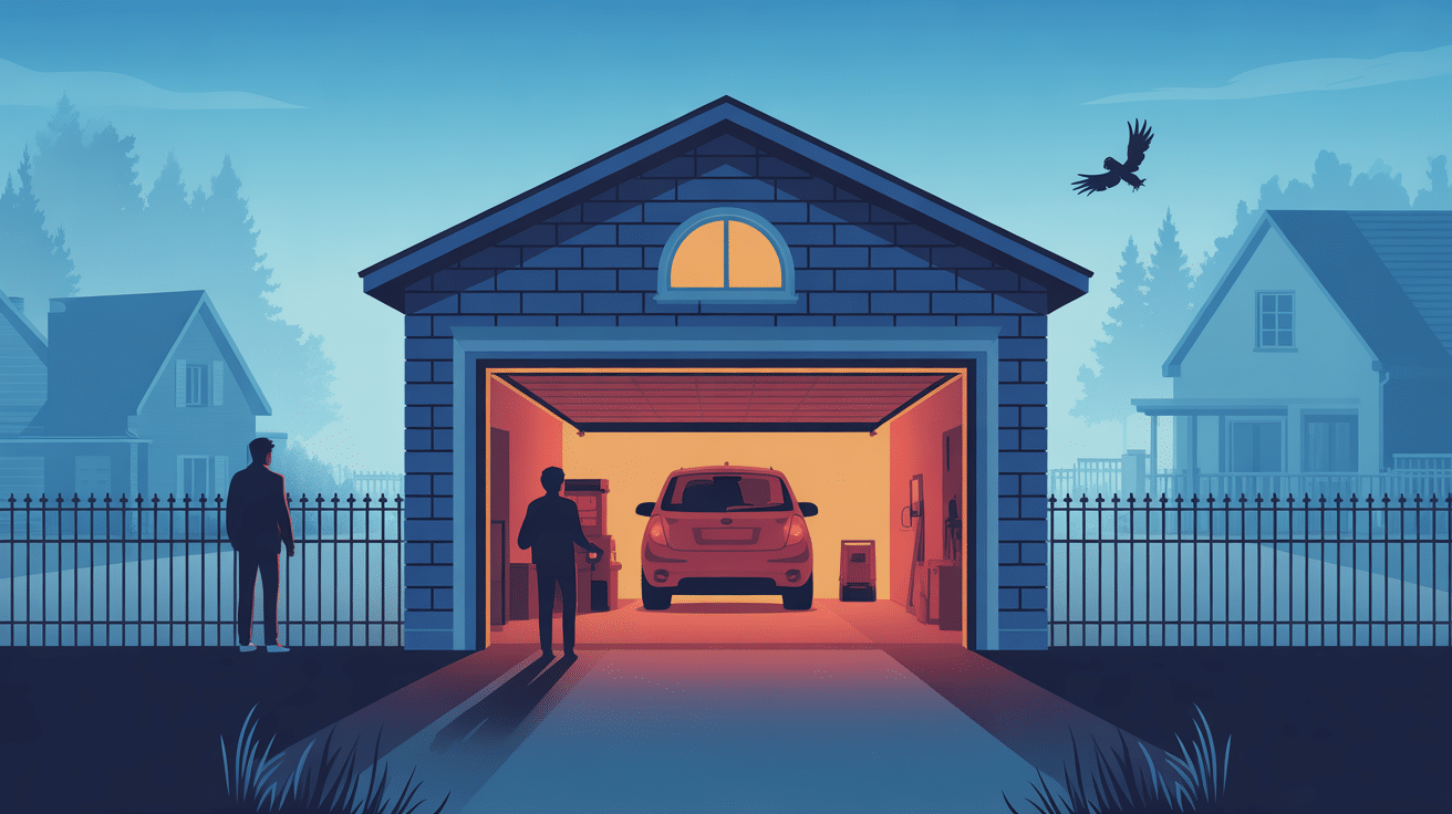 illustration porte ouvert garage risques sécurité