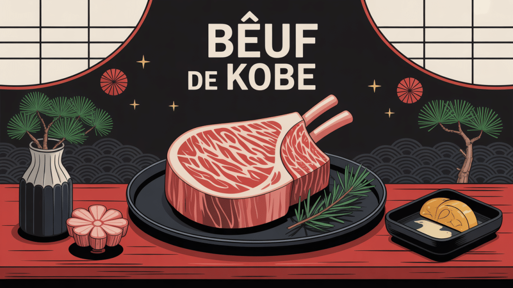 prix boeuf de kobe illustration viande wagyu table japon