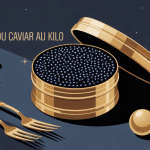 prix du caviar au kg, boîte de caviar luxe, ambiance gastronomique