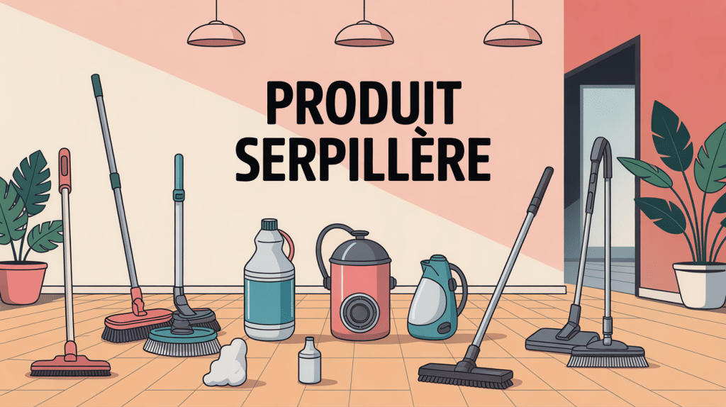 produit serpillère illustration nettoyage et balais