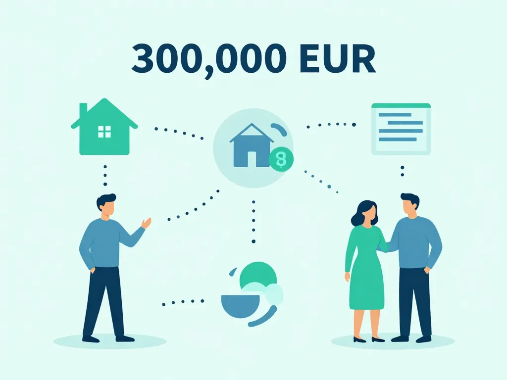 diagramme concept quel salaire pour emprunter 300 000 euros