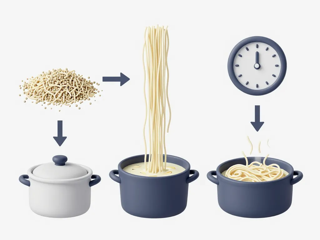 diagramme cuisson et gonflement quelle quantité de vermicelle dans une soupe
