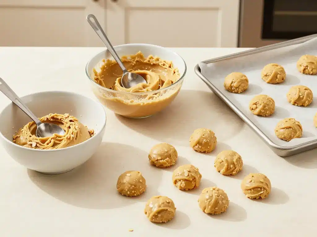 étapes recette cookie avoine beurre de cacahuète