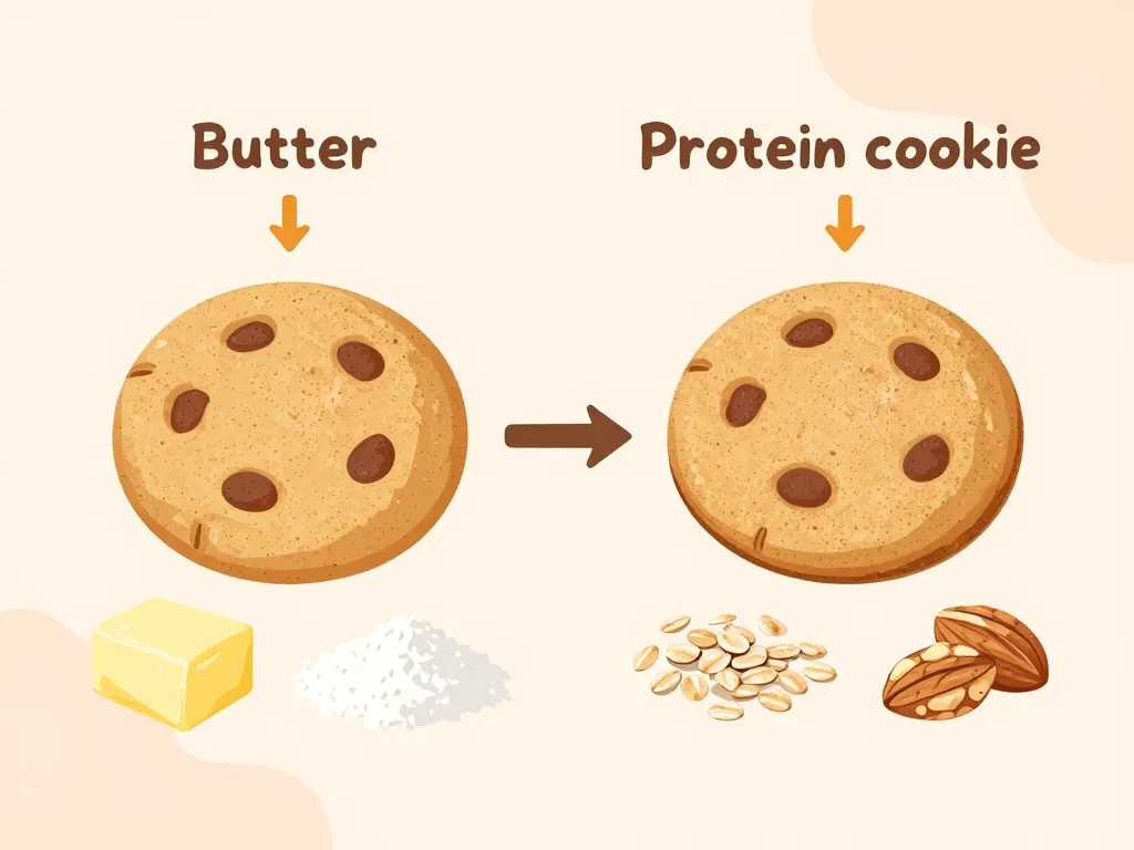 recette cookie protéiné schéma ingrédients classiques et protéinés