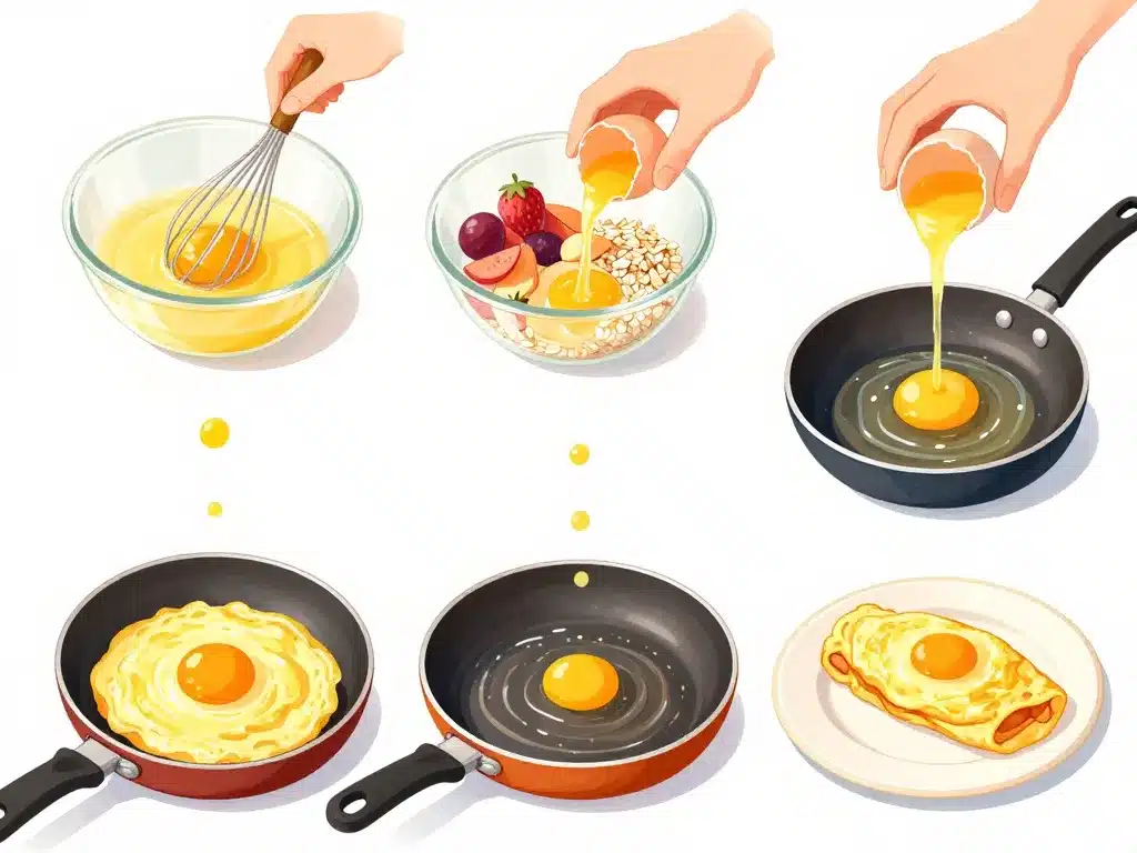 recette omelette sucrée healthy préparation étape par étape