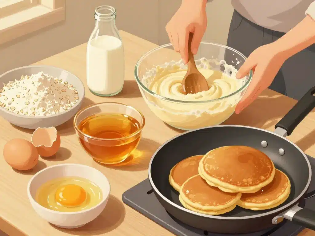 étapes cuisson pancake farine d avoine maison