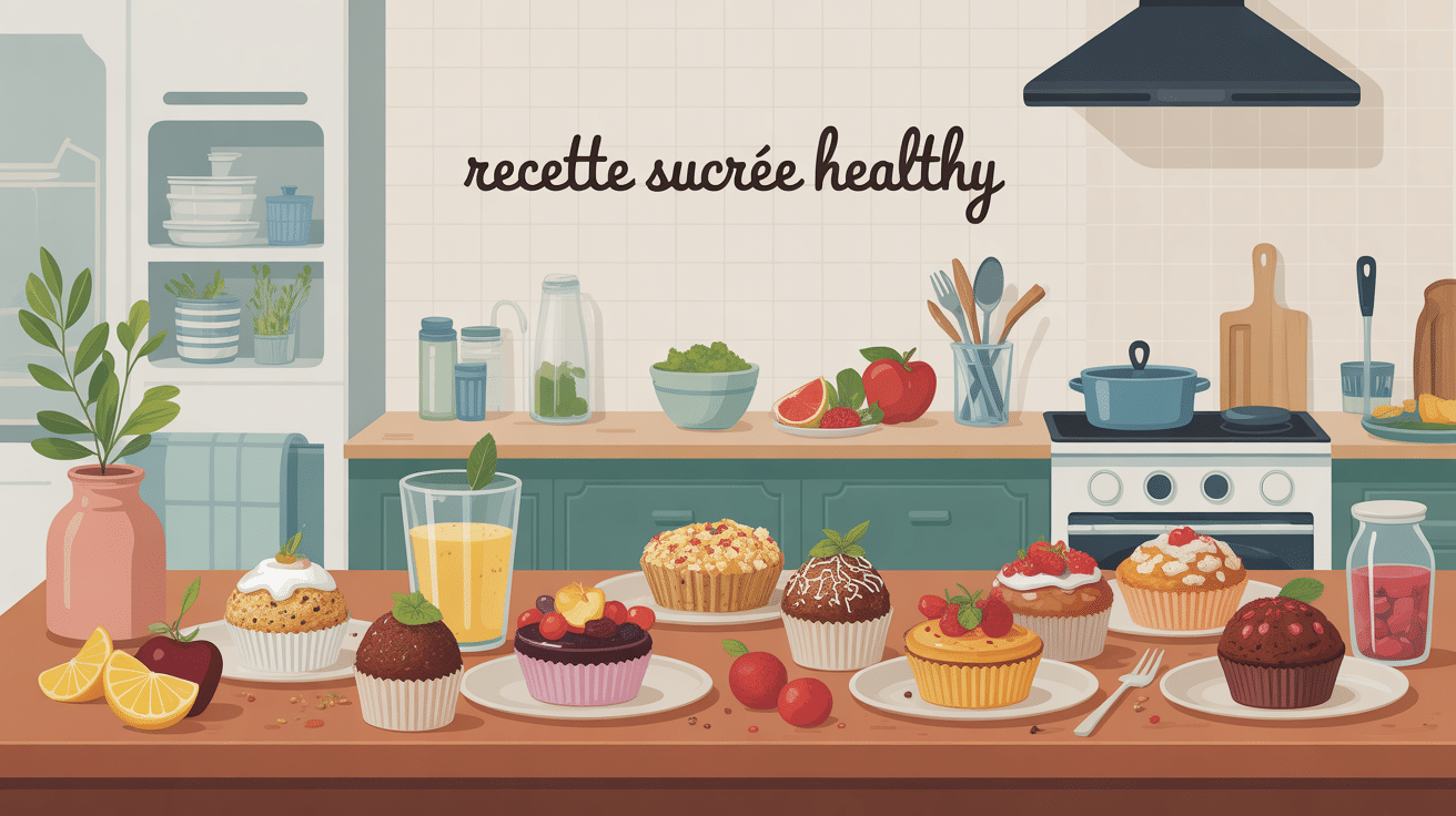 recette sucrée healthy desserts gourmands sur table